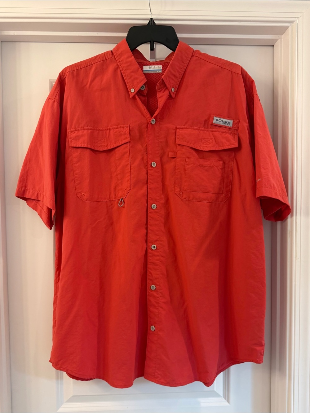 Columbia PFG Men's Short Sleeve Vented Fishing Shirt - Red XL